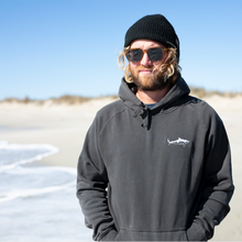 Load image into Gallery viewer, Protect What You Love Faded Black Charcoal Tiger Shark Hoodie