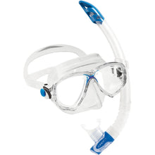Load image into Gallery viewer, Cressi Marea VIP Mask and Snorkel Set clear blue