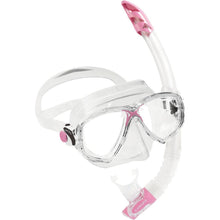 Load image into Gallery viewer, Cressi Marea VIP Mask and Snorkel Set clear pink