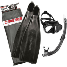 Load image into Gallery viewer, Cressi Pro Star Mask, Snorkel and Fin Set