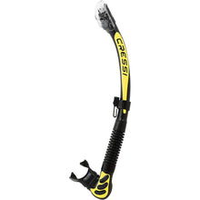 Load image into Gallery viewer, Cressi Alpha Ultra Dry Snorkel Black Yellow