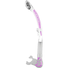Load image into Gallery viewer, Cressi Alpha Ultra Dry Snorkel White Pink