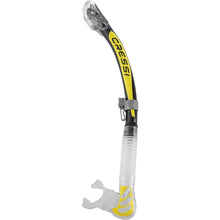 Load image into Gallery viewer, Cressi ultra dry snorkel clear yellow