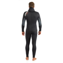 Load image into Gallery viewer, Cressi Apnea Wetsuit with hood 5mm 2 pieces open-cell back view