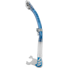 Load image into Gallery viewer, Cressi Alpha Ultradry Snorkel Clear Blue
