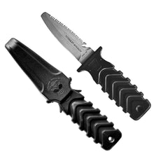 Load image into Gallery viewer, Ocean Design Predator Knife Chisel Tip Black Titanium