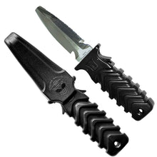 Load image into Gallery viewer, Ocean Design Predator Knife Chisel Tip Black Stainless steel