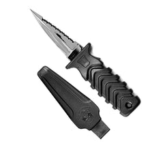 Load image into Gallery viewer, Ocean Design Predator Knife pointed Tip Black Stainless Steel