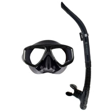 Load image into Gallery viewer, eclipse mask snorkel set black black