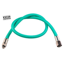 Load image into Gallery viewer, DiveFlex Low Pressure Regulator Hose braided aqua green
