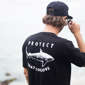 Protect What You Love Black Tiger Shark T-Shirt