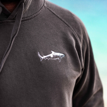 Load image into Gallery viewer, Protect What You Love Faded Black Charcoal Tiger Shark Hoodie
