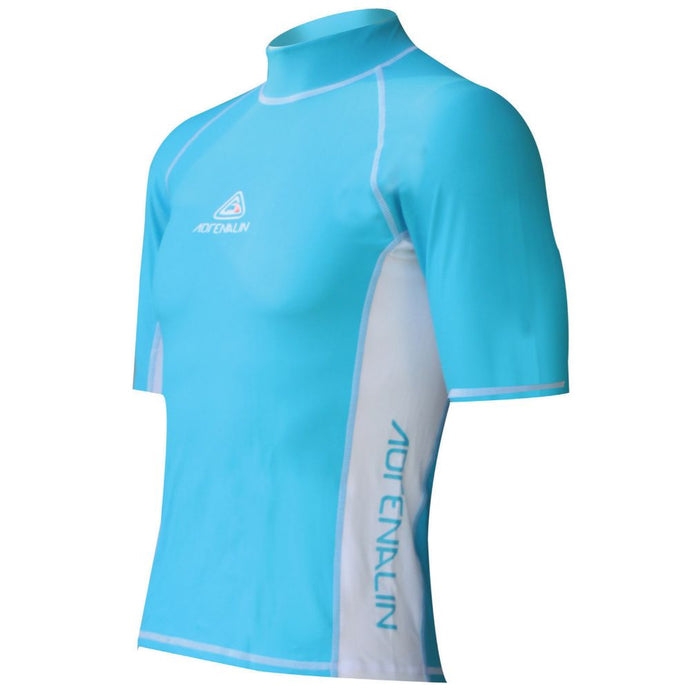 adrenalin rash vest junior short sleeve aqua