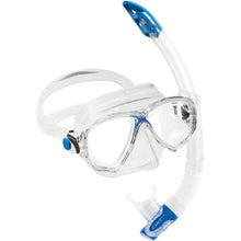 Load image into Gallery viewer, Cressi Marea VIP Mask and Snorkel Set clear blue
