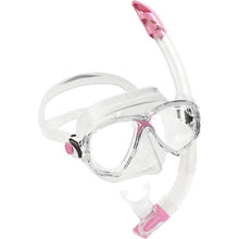 Load image into Gallery viewer, Cressi Marea VIP Mask and Snorkel Set clear pink
