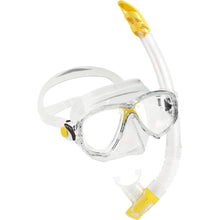 Load image into Gallery viewer, Cressi Marea VIP Mask and Snorkel Set clear yellow
