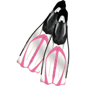 Cressi Pluma FF Fin closed heel foot clear pink