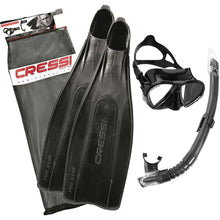 Load image into Gallery viewer, Cressi Pro Star Mask, Snorkel and Fin Set
