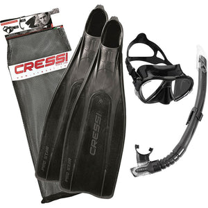 Cressi Pro Star Mask, Snorkel and Fin Set