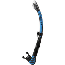 Load image into Gallery viewer, Cressi Alpha Ultra Dry Snorkel Black Blue
