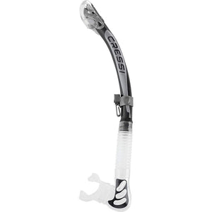 cressi alpha ultra dry snorkel clear black