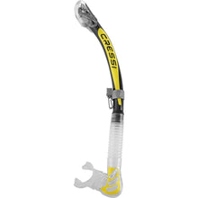Load image into Gallery viewer, Cressi ultra dry snorkel clear yellow
