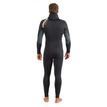 Load image into Gallery viewer, Cressi Apnea Wetsuit with hood 5mm 2 pieces open-cell back view
