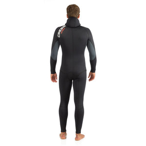 Cressi Apnea Wetsuit with hood 5mm 2 pieces open-cell back view