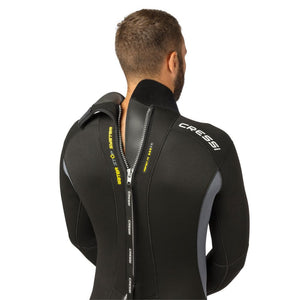 Cressi Fast Wetsuit 5mm one piece neoprene suit back view