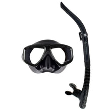 Load image into Gallery viewer, eclipse mask snorkel set black black
