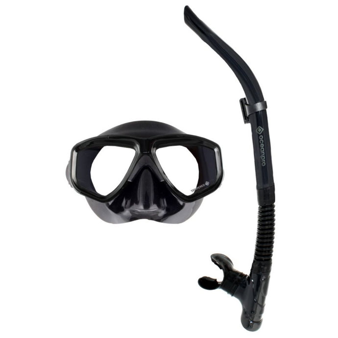 eclipse mask snorkel set black black