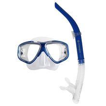 Load image into Gallery viewer, eclipse mask snorkel set clear blue
