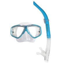 Load image into Gallery viewer, eclipse mask snorkel set trans blue
