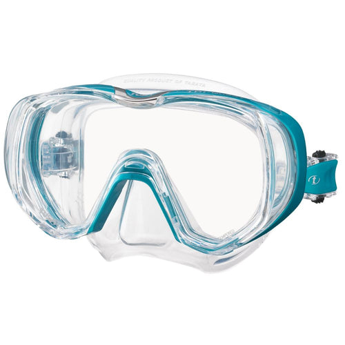 tusa freedom triquest mask clear ocean green