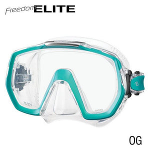 tusa freedom elite mask clear ocean green